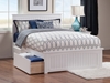 Nantucket Platform Bed with Matching Footboard - White - AR82X6X12