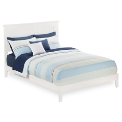 Nantucket Traditional Bed with Open Footrails - White Nantucket Traditional Bed with Open Footrails - White