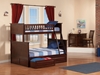 Nantucket Twin/Full Bunk Bed - Antique Walnut AB59204 - AB592X40