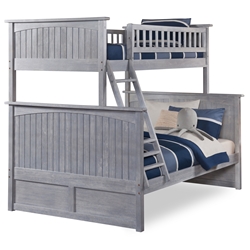 Nantucket Twin/Full Bunk Bed - Driftwood Grey AB59208 Nantucket Twin/Full Bunk Bed - Driftwood Grey AB59208