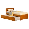 Orlando Platform Bed with Flat Panel Footboard - Caramel Latte - AR81X2X17