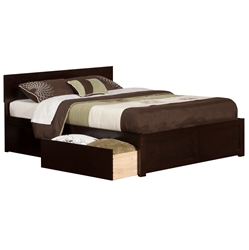 Orlando Platform Bed with Flat Panel Footboard - Espresso Orlando Platform Bed with Flat Panel Footboard - Espresso