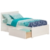 Orlando Platform Bed with Flat Panel Footboard - White Orlando Platform Bed with Flat Panel Footboard - White