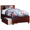 Orlando Platform Bed with Matching Footboard - Antique Walnut - AR81X6X14