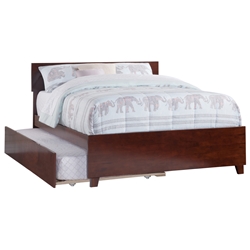Orlando Platform Bed with Matching Footboard - Antique Walnut Orlando Platform Bed with Matching Footboard - Antique Walnut