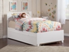 Orlando Platform Bed with Matching Footboard - White - AR81X6X12