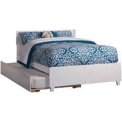 Orlando Platform Bed with Matching Footboard - White Orlando Platform Bed with Matching Footboard - White