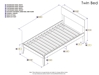 Orlando Platform Bed with Open Footrails - Espresso - AR81X1001