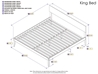 Orlando Platform Bed with Open Footrails - Espresso - AR81X1001