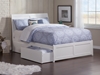 Portland Platform Bed with Matching Footboard - White - AR89X6X12