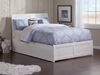 Portland Platform Bed with Matching Footboard - White - AR89X6X12