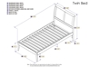 Portland Platform Bed with Open Footrails - White - AR89X1002