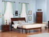 Portland Traditional Bed with Open Footrails - Antique Walnut - AR89X1034