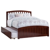 Richmond Platform Bed with Matching Footboard - Antique Walnut Richmond Platform Bed with Matching Footboard - Antique Walnut