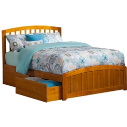 Richmond Platform Bed with Matching Footboard - Caramel Latte Richmond Platform Bed with Matching Footboard - Caramel Latte