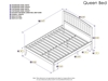 Richmond Platform Bed with Open Footrails - Espresso - AR88X1001