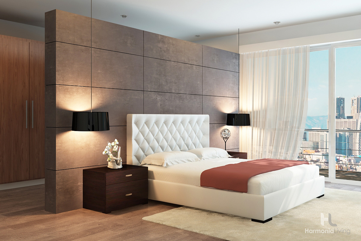 society platform bed luxury upholstered bedroom modern design style fashionable stylish