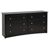 Sonoma 6-Drawer Dresser - Black BDC-6330-K Sonoma 6-Drawer Dresser - Black BDC-6330-K