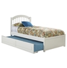 Windsor Platform Bed with Flat Panel Footboard - White - AP94X2X1222