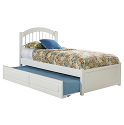 Windsor Platform Bed with Flat Panel Footboard - White Windsor Platform Bed with Flat Panel Footboard - White