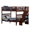 Woodland Full/Full Staircase Bunk Bed - Antique Walnut AB56804 Woodland Full/Full Staircase Bunk Bed - Antique Walnut AB56804