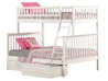Woodland Twin/Full Bunk Bed - White AB56202 - AB562X20