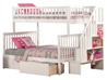 Woodland Twin/Full Staircase Bunk Bed - White AB56702 - AB567X20
