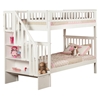 Woodland Twin/Twin Staircase Bunk Bed - White AB56602 Woodland Twin/Twin Staircase Bunk Bed - White AB56602