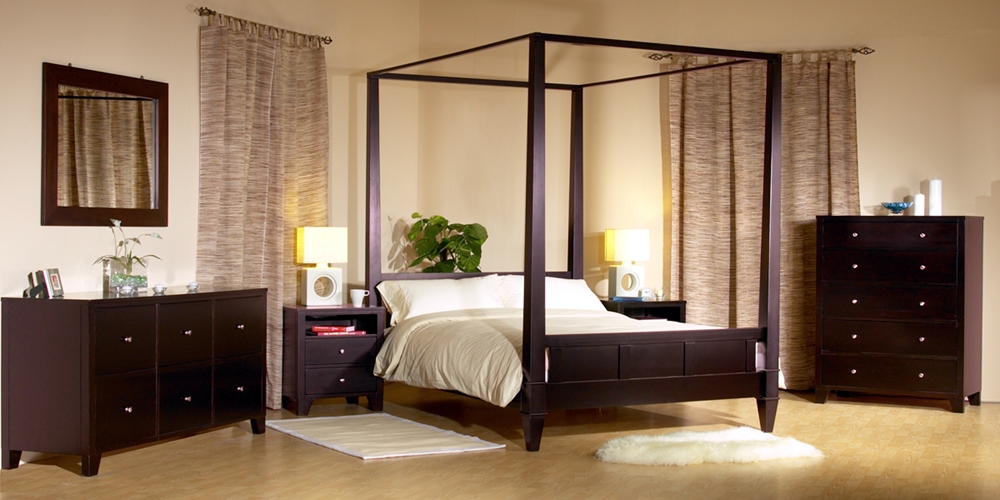 wilshire canopy platform bed modern four post design style classic rustic bedroom